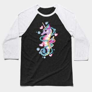 Sea Unicorn Baseball T-Shirt